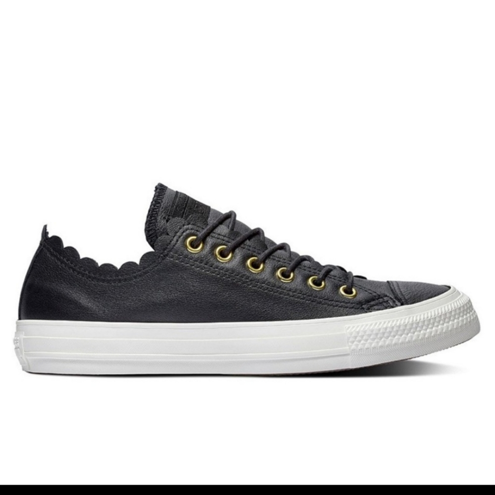 Converse CTAS OX Frilly Thrills Sneakers Black Sz 6.5 - Picture 2 of 11